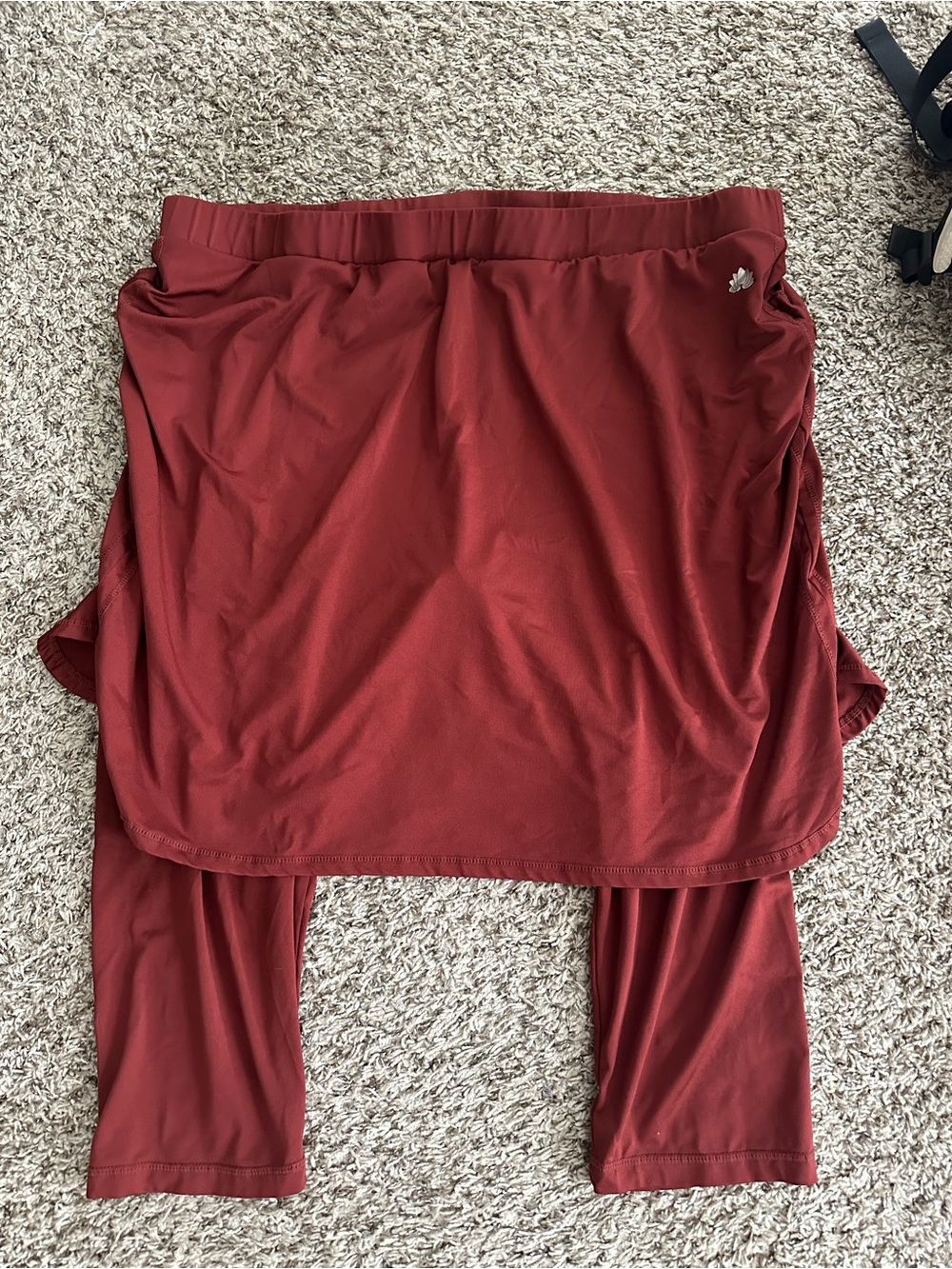 Women's Rust Red Skirted Active Skort